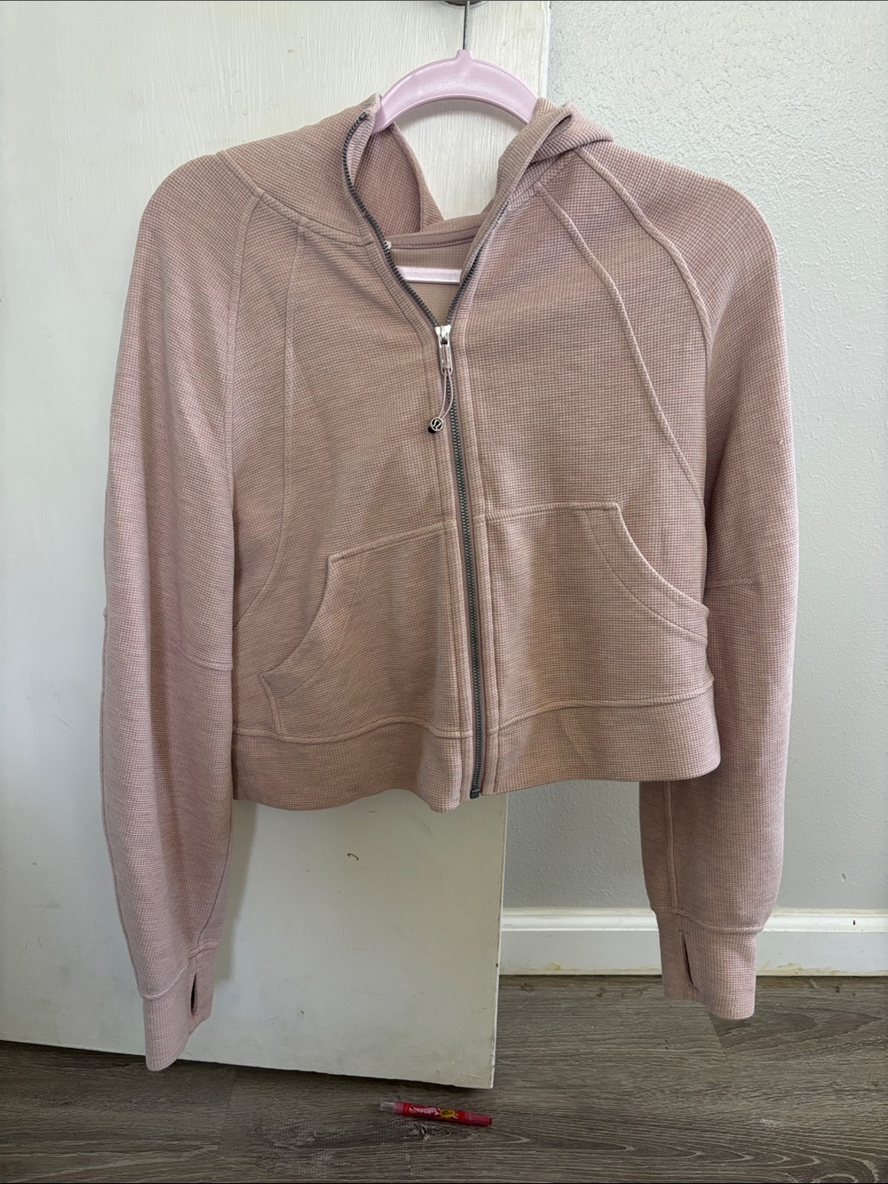 lululemon athletica Cropped Zip Hoodie in Dusty Rose